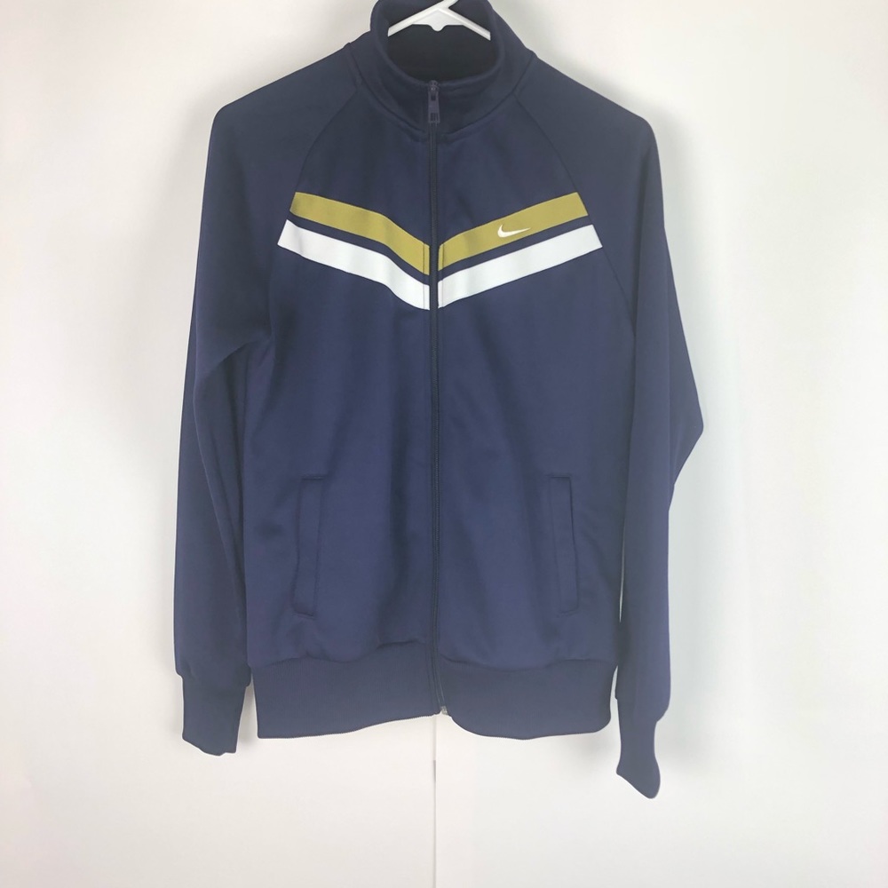 Nike the athletic dep. Navy blue zip up jeacket.